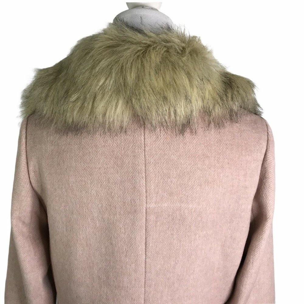 Topshop Monica-Faux Fur Detachable Collar Jacket - Picture 10 of 12
